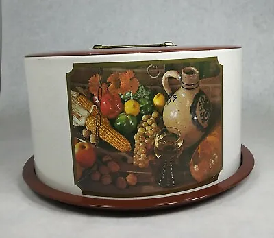 $32 • Buy Vintage 60s/70s Autumn Metal Cake Tin Ballonoff Cleveland OH Stamped 