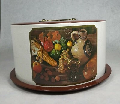 $32 • Buy Vintage 60s/70s Autumn Metal Cake Tin Ballonoff Cleveland OH Stamped 