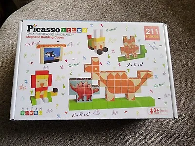 Magna/Picasso Tiles Building Blocks 211 Piece Set (103 Actual Magnetic 1 ... • $36.99