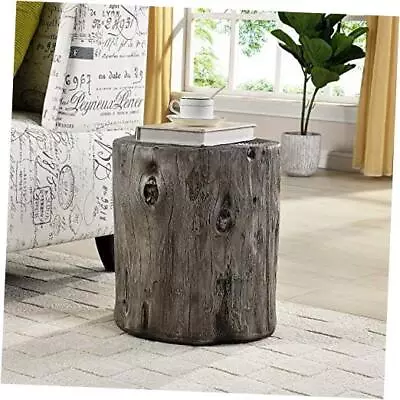  Gray Arbor Log Table American Crafted Weathered Gray 15 X 14 X Grey Cabin • $111.56