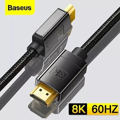 Baseus 8k/60Hz 4K/120Hz HDMI To HD 2.1 Digital Cable For PS5 Laptop TV Monitor • $7.19