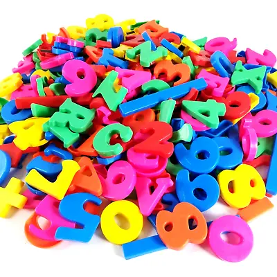 Magnetic Alphabet Letters Numbers Plastic Multicolor Fridge (200+ Pcs) • $26.99