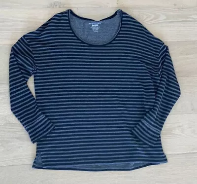 Majestic Paris For Neiman Marcus Striped Top Gray Black Size 1 • $44.99