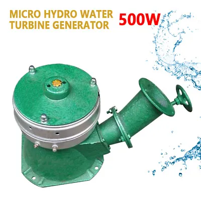 $229.91 • Buy Water Wheel Turbine Micro Hydro Generator Hydroelectric Power Copper 110V 500W