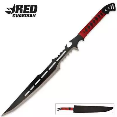 28  Full Tang Red Guardian Ninja Saber Sword With Sheath Samurai Katana Japanese • $20.98