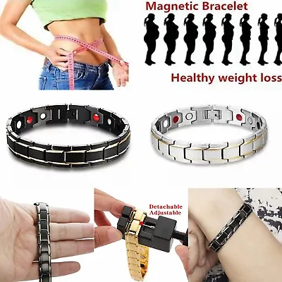 Magnetic Bracelet Therapy Weight Loss Arthritis Health Pain Relief Mens Women • £1.43