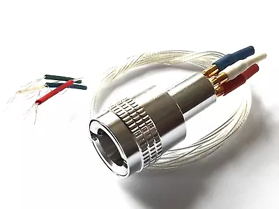 £49.99 • Buy 400mm Litz 5N Wired Tonearm Connector Socket For Technics SL-1200 MK2 Tonearm