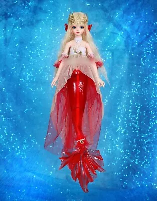 Fullset Mermaid Girl Satani 1/4 BJD MSD Doll Resin Ball-Jointed Doll+Outfit • $209.99