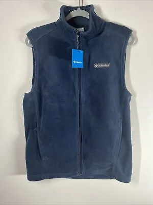 Columbia Mens Vest Gray Blue  Size Small New With Tags Fleece • $25.95