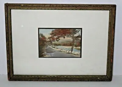 Charles Sawyer   Country Road Along A Stream  Hand Colored Photo Nutting Peer • $38.80