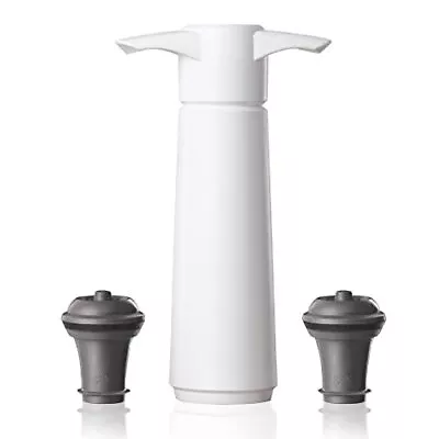 The Original Wine Saver With 2 Vacuum Stoppers “ White • $25.63