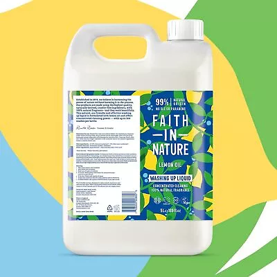 Faith In Nature Lemon Washing Up Liquid (5 Ltr) • £30.49