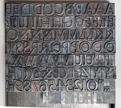 Letterpress Metal Type 72 Point Roman Typeface • £30