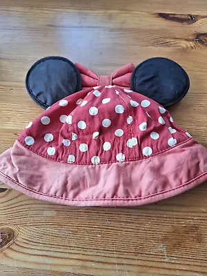 Disney Minnie Mouse Childrens Sunhat With Ears And Bow • £2
