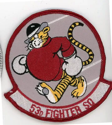 PATCH  USAF F-15 53rd FS TIGERS  Spangdahlem Air Base SEW ON PARCHE • $8