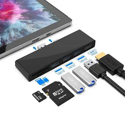 Microsoft Surface Pro 4/Pro 5/ Pro 6 Dock Read SD/Micro SD Card USB Hub With • $15.99