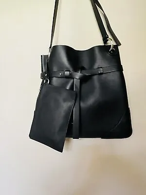Michael Kors Black Leather Crossover Bag • $175