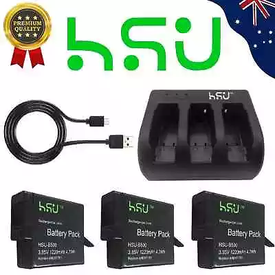$74.95 • Buy GoPro HERO 10 9 8 7 6 5 4 3 Battery Charger Dual/Triple HSU Go Pro Black Kit Set
