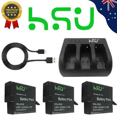 $68.95 • Buy GoPro HERO 11 10 9 8 7 6 5 4 3 Battery Charger Dual/Triple HSU Go Pro Black Kit