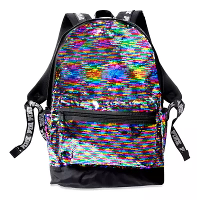 Victoria's Secret Pink Campus Backpack  Bling Sequin Large Full Size New • $43.99