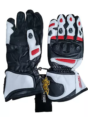 Men Motorbike Leather Gloves Motorcycle TPU Hard Protection Waterproof Gloves • £19.99