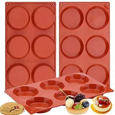 Silicone Muffin Top Pans/Egg Molds For Baking Non-Stick 3  Round Silicone Mol... • $23.88