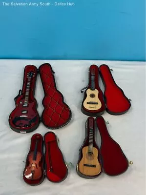 Lot Of 4 Miniature Musical Instruments In Cases • $9.99