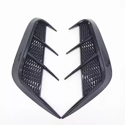 $18.80 • Buy Glossy Black Fender Car Body Side Vent Air Wing Cover Trim Exterior Accessories