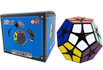 Shengshou Megaminx 2x2 Magic Cube -12 Sides Black Speed Dodecahedron Puzzle Cubo • $14.99