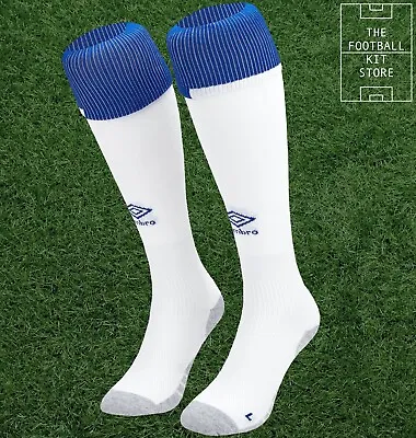 Umbro Everton Home Socks Youth - EFC Football Socks - White • £5.99