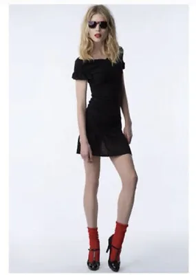 Dress Black XL ZAC POSEN For Target Bandage Shimmer Flutter Mesh NEW • $20