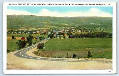 Postcard Lincoln Hwy Entering McConnellsburg PA From West Tuscarora Mt G164 • $11.97