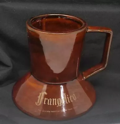 Vintage FRANGELICO Wide Bottom No Spill Travel Ceramic Coffee Mug Cup • $7.99