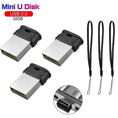 3 Pack 32GB USB Flash Drive Mini Memory Stick Ultra Slim USB 2.0 Thumb Drive • $15.99