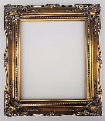 £37.99 • Buy 10 X 8  Gold Ornate Swept Antique Rococo Baroque Picture Frame Real Glass Back #