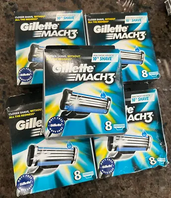 Gillette Mach 3 8 Cartridges (5 Pack) • $55