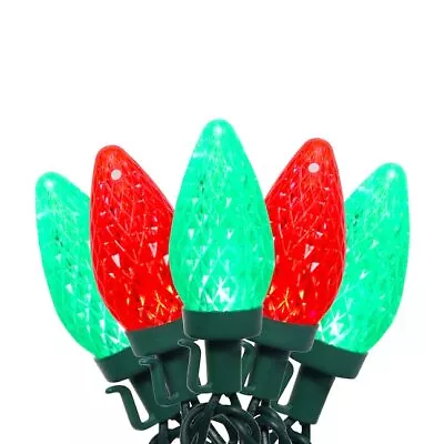 Holiday Living 25-Count 12-ft C9 Red/Green LED Plug-In Christmas String Lights • $18.95