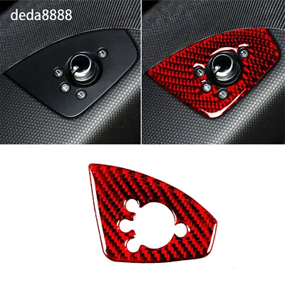 For Audi TT 8n 8J MK123 2008-2014 Red Carbon Fiber Inner Door Lock Button Trim B • $10.97