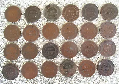 24 X Australia 1 One Penny 1911 1912 1913 1914 1916 1917 1919 1920 1921 • $95