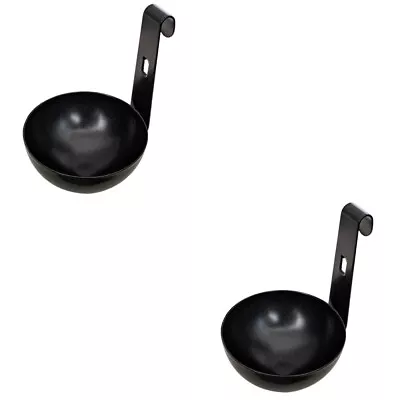  2 Pieces Stainless Steel Egg Boiler Microwave Poached Maker Poacher Pan • £11.79