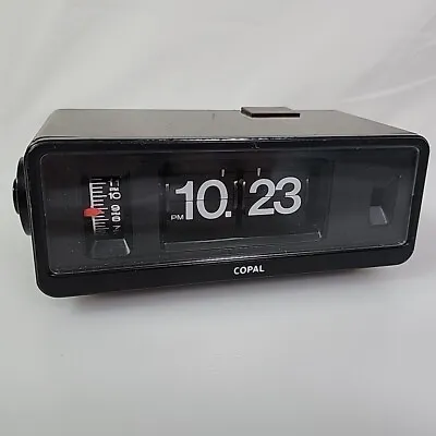 Copal Model RP-205-1 Flip Clock Alarm Clock 70s Japan Working Brown • $88.85