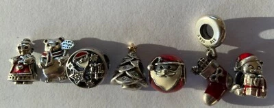 $189 • Buy Pandora Christmas Charms X 7  * Authentic Sterling Silver ALE * FREE POST