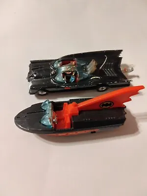 Vintage Batmobile With Figurines And Boat - Corgi Toys Die-cast Toy Metal • $80