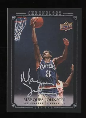 2007-08 Upper Deck Chronology Legend Marques Johnson Silver Ink AUTO 58/99 • $0.99