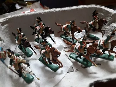 Vintage JOBLOT ITALERI PAINTED  NAPOLEONIC FRENCH DRAGOON CAVALRY 1/72 WATERLOO • £12.99