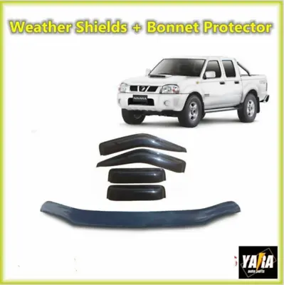 $128 • Buy Bonnet Protector &  Weathershields Window Visor For 2002-2015  Navara D22