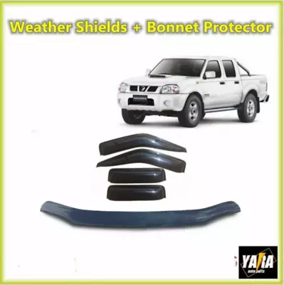 Bonnet Protector &  Weathershields Window Visor For 2002-2015  Navara D22 • $128