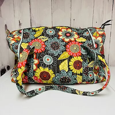 Vera Bradley Large Travel Duffel Bag Tote Plum Crazy Floral Colorful • $49.95