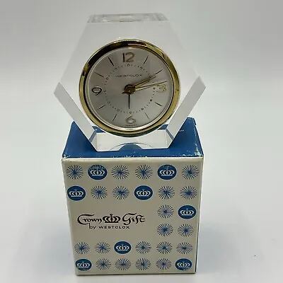 Vintage Westclox Queensford Lucite MCM  Keywound Alarm Clock Working Model 12102 • $24.99