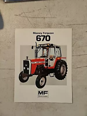 Massey Ferguson  - 670 Tractor - Spec Sheet Specifications  Brochure  • $8.95